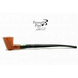 Briar pipe Paronelli half bent churchwarden handmade with double mouthpiece