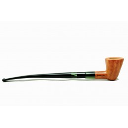 Briar pipe Paronelli half bent churchwarden handmade with double mouthpiece