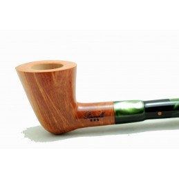 Pipa Paronelli radica semicurva churchwarden fatta a mano con doppio bocchino