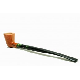 Pipa Paronelli radica semicurva churchwarden fatta a mano con doppio bocchino