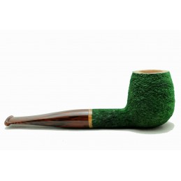 Briar pipe Paronelli apple 9mm rusticated green handmade