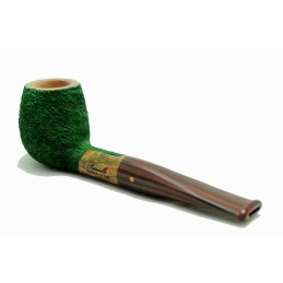 Briar pipe Paronelli apple 9mm rusticated green handmade