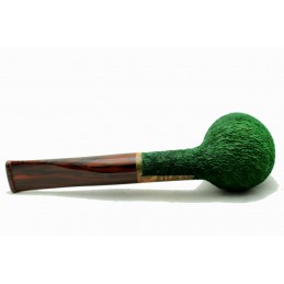 Briar pipe Paronelli apple 9mm rusticated green handmade