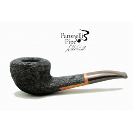 Pipa Paronelli radica semicurva freeshape rusticata fatta a mano