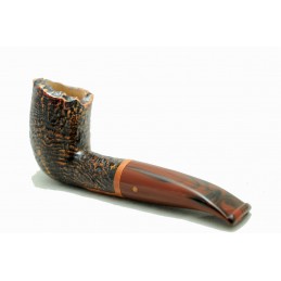 Briar pipe Paronelli REVERSE half bent sandblast handmade