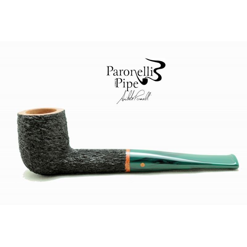 Kit prima pipa Paronelli radica billiard rusticata bocchino colorato