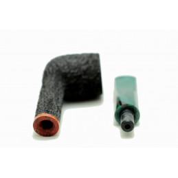 Kit prima pipa Paronelli radica billiard rusticata bocchino colorato