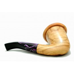 Olive wood pipe Paronelli CALABASH bent handmade