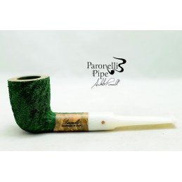 Briar pipe Paronelli dublin 9mm rusticated green handmade