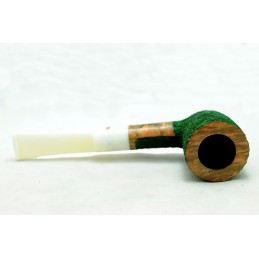 Briar pipe Paronelli dublin 9mm rusticated green handmade