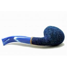 Briar pipe Paronelli bent rusticated night blue handmade