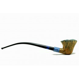 Pipa Paronelli radica semicurva churchwarden fatta a mano con doppio bocchino