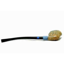 Briar pipe Paronelli half bent churchwarden handmade with double mouthpiece