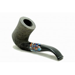 Bog Oak 5000 years pipe Paronelli bent sandblast handmade