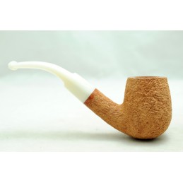 Briar pipe Paronelli bent rusticated natural handmade