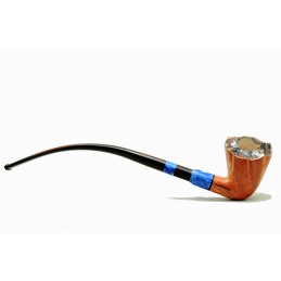 Briar pipe Paronelli half bent churchwarden handmade with double mouthpiece