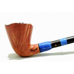 Pipa Paronelli radica semicurva churchwarden fatta a mano con doppio bocchino