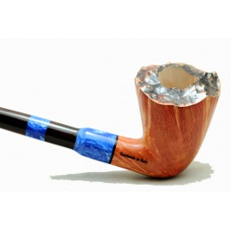 Pipa Paronelli radica semicurva churchwarden fatta a mano con doppio bocchino