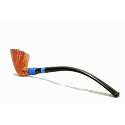 Briar pipe Paronelli half bent churchwarden handmade with double mouthpiece