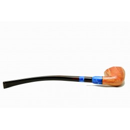 Pipa Paronelli radica semicurva churchwarden fatta a mano con doppio bocchino