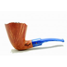 Pipa Paronelli radica semicurva churchwarden fatta a mano con doppio bocchino