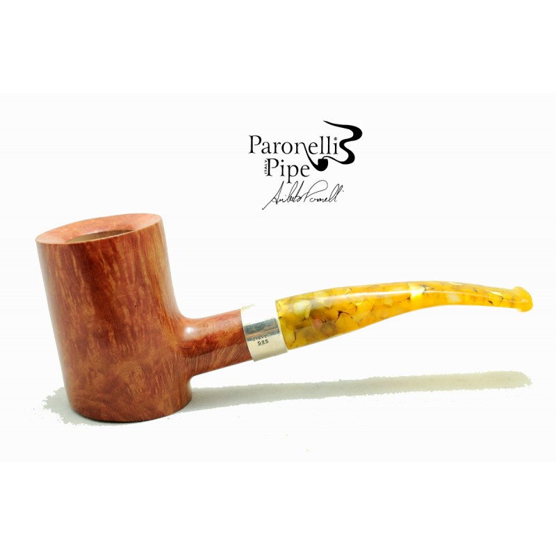 Pipa Paronelli radica cherrywood fatta a mano vera argento