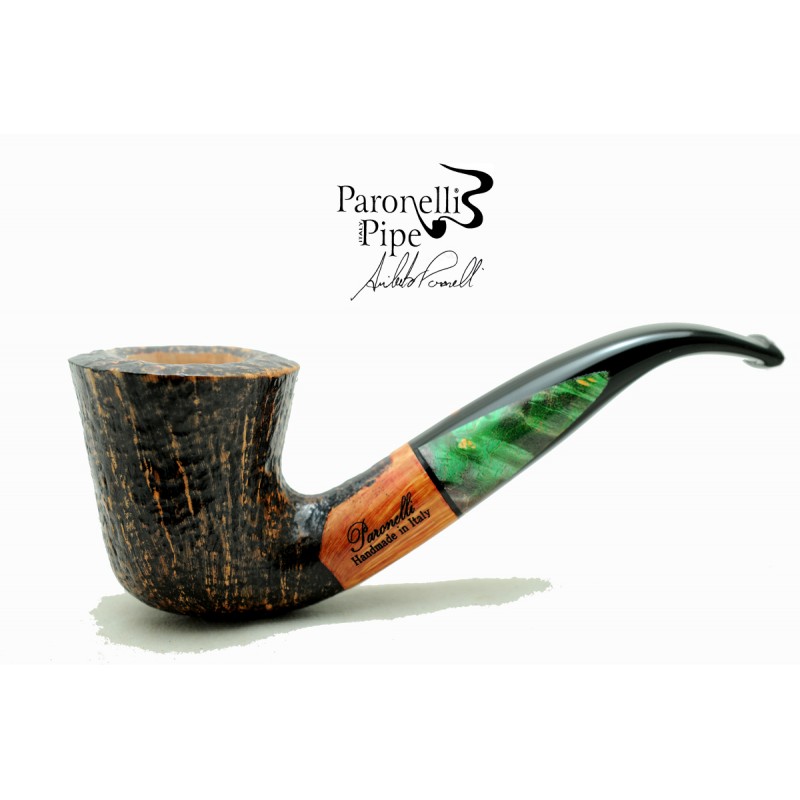 Briar pipe Paronelli bent sandblast handmade