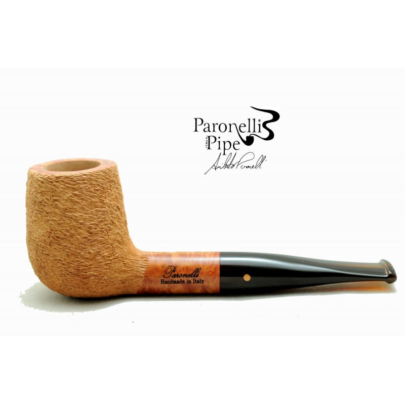 Briar pipe Paronelli billiard 9mm rusticated natural handmade