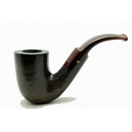 Bog Oak 5000 years pipe Paronelli bent churchwarden handmade with double mouthpiece