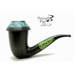 Bog Oak 5000 years pipe Paronelli CALABASH bent handmade