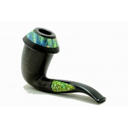 Bog Oak 5000 years pipe Paronelli CALABASH bent handmade