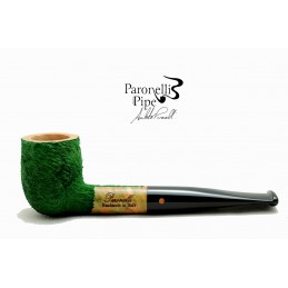 Kit prima pipa Paronelli radica billiard rusticata forest green