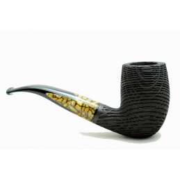 Bog Oak 5000 years pipe Paronelli half bent handmade