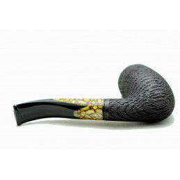 Bog Oak 5000 years pipe Paronelli half bent handmade