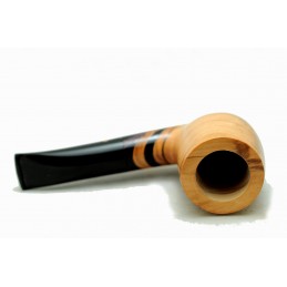 Olive wood pipe Paronelli half bent handmade