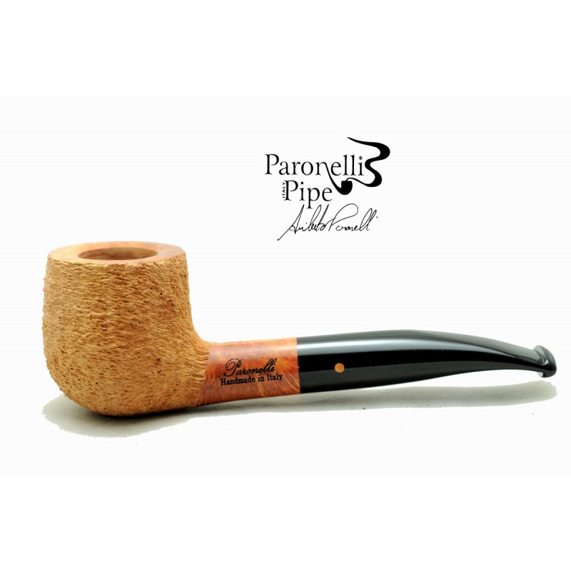 Briar pipe Paronelli half bent rusticated natural handmade