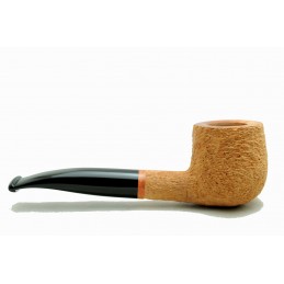 Briar pipe Paronelli half bent rusticated natural handmade