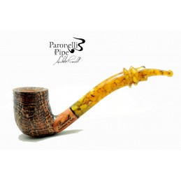 Briar pipe Paronelli bent sandblast handmade