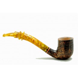 Briar pipe Paronelli bent sandblast handmade