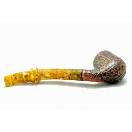 Briar pipe Paronelli bent sandblast handmade