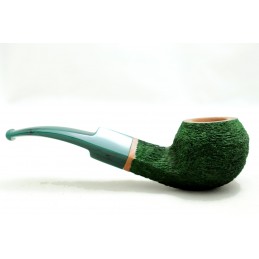 Briar pipe Paronelli rhodesian 9mm rusticated green handmade