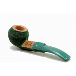 Briar pipe Paronelli rhodesian 9mm rusticated green handmade