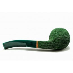 Briar pipe Paronelli rhodesian 9mm rusticated green handmade