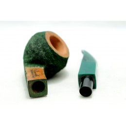 Briar pipe Paronelli rhodesian 9mm rusticated green handmade