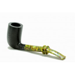 Bog Oak 5000 years pipe Paronelli half bent handmade