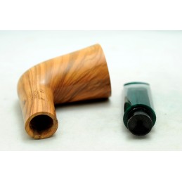 Wild olive wood pipe Paronelli REVERSE freehand handmade