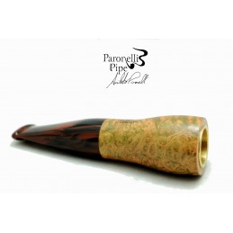 Pipa Paronelli in radica SPINNLINE calabash reverse green contrast