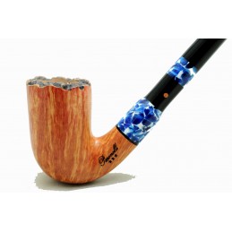 Briar pipe Paronelli bent churchwarden handmade with double mouthpiece