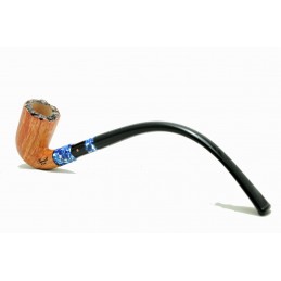 Briar pipe Paronelli bent churchwarden handmade with double mouthpiece