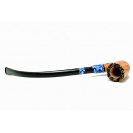 Briar pipe Paronelli bent churchwarden handmade with double mouthpiece